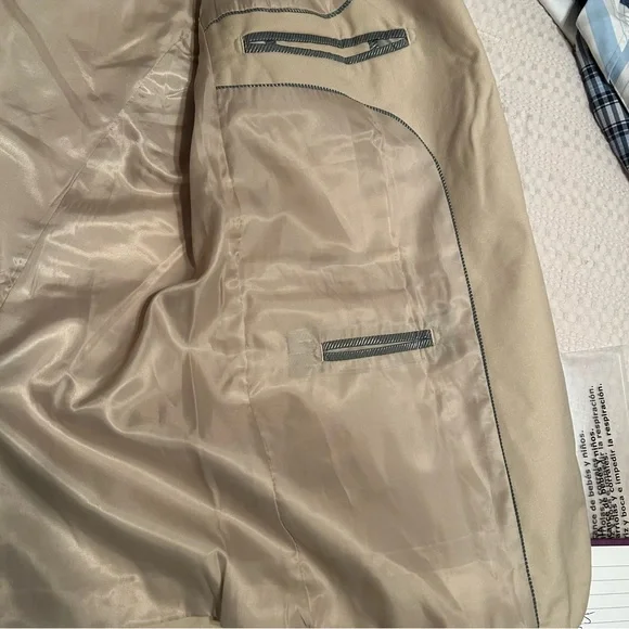 Men's Cream/Beige Workwear Office Career Neutral Blazer Size L Officecore - Picture 5 of 6